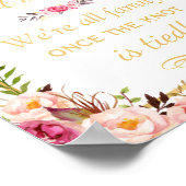 サイドではないシートを選択フローラシック結婚サイン ポスター (角)