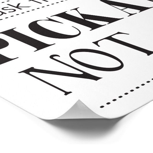 サイドではなくサイドのサインのないシートを結婚選択 ポスター (角)