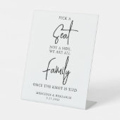 サイドではなくシートを選パーソナライズされた結婚ぶ 台座サイン (正面)