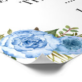 サイドではなくシートを選結婚択する青いサイン ポスター (角)