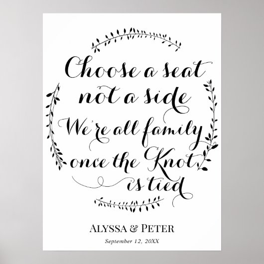 サイドのサインではなくシートを結婚選択 ポスター (正面)