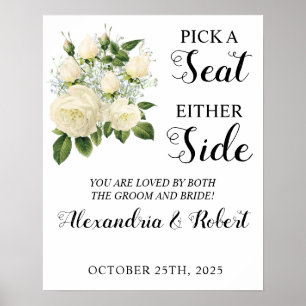 サイドのサインではなくシートを結婚選択 ポスター