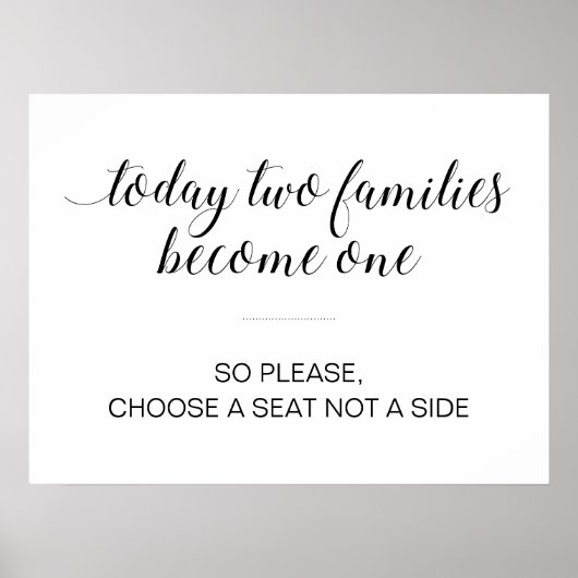 サイドの座席式ではなく結婚座席を選ぶ ポスター (正面)