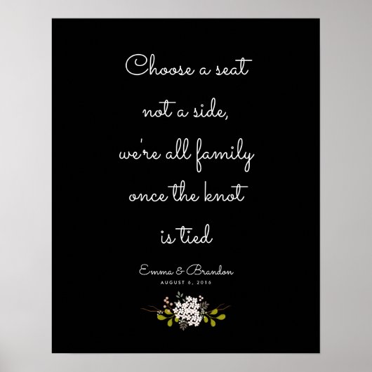 サイドの式のサインではなく結婚シートを選択 ポスター (正面)