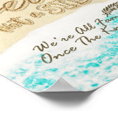 サイドの海のビーチのヒトデではなく結婚シートを選ぶ ポスター (角)