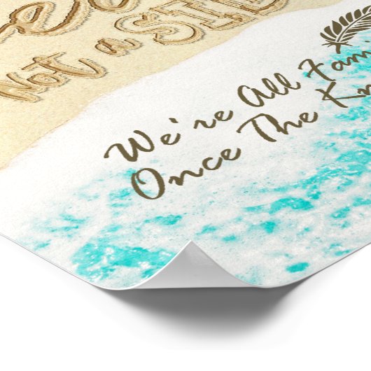 サイドの海のビーチのヒトデではなく結婚シートを選ぶ ポスター (角)