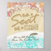 サイドの海のビーチのヒトデではなく結婚シートを選ぶ ポスター (正面)