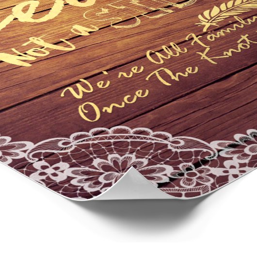 サイドの看板の木製のフローラではなく結婚シートを選ぶ ポスター (角)