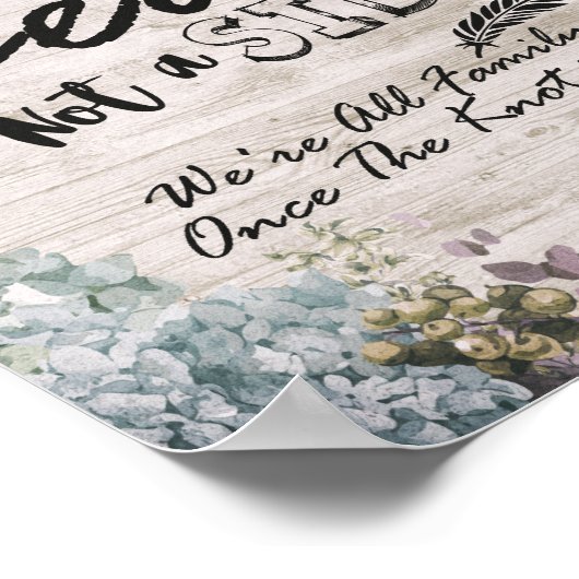 サイドの看板の木製のフローラではなく結婚シートを選ぶ ポスター (角)