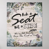 サイドの看板の木製のフローラではなく結婚シートを選ぶ ポスター (正面)