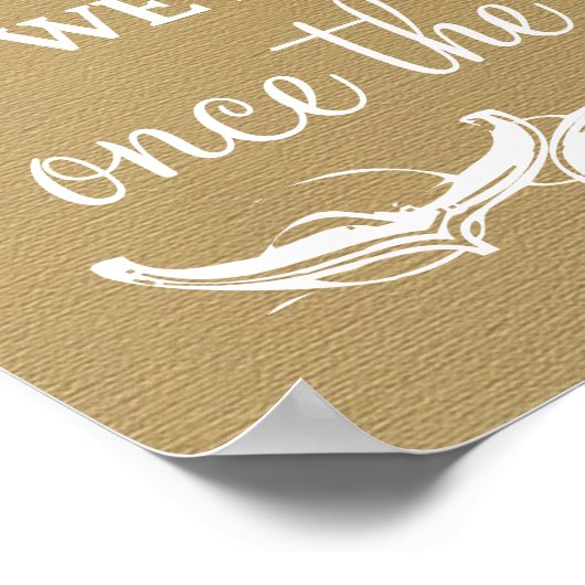 サイドの素朴なシックなサインではなく結婚シートを選択 ポスター (角)