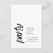 サイドウェイズブラックモダンシンプル結婚 エンクロージャーカード (正面)