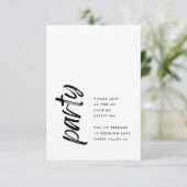 サイドウェイズブラックモダンシンプル結婚 エンクロージャーカード (スタンド正面)