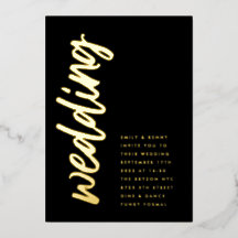 サイドウェイズ結婚オニュックス実在の金箔招待状