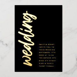 サイドウェイズ結婚オニュックス実在の金箔招待状 箔招待状