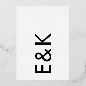 サイドウェイズ結婚オニュックス実在の金箔招待状 箔招待状 (裏面)