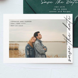 サイドウェイズQRコード単エレガント文字写縁ど真 セーブザデート