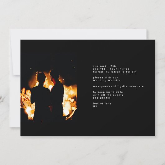 サイドウェイ |クラフトシンプル写真 セーブザデート (裏面)