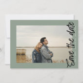 サイドウェイQRコード写真セージ緑ホワイト セーブザデート (正面)