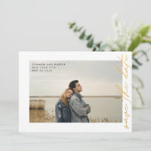 サイドウェイQRコード単エレガント金ゴールド写縁ど真 セーブザデート (スタンド正面)