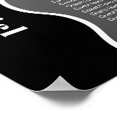 サイドウェーブ白黒写真結婚の座席表 ポスター (角)