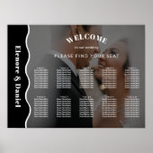 サイドウェーブ白黒写真結婚の座席表 ポスター (正面)