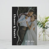 サイドウェーブ | ブラックホワイト | フォト結婚式 プログラム (スタンド正面)