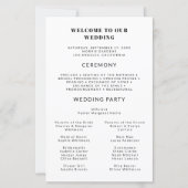 サイドウェーブ | ブラックホワイト | フォト結婚式 プログラム (裏面)