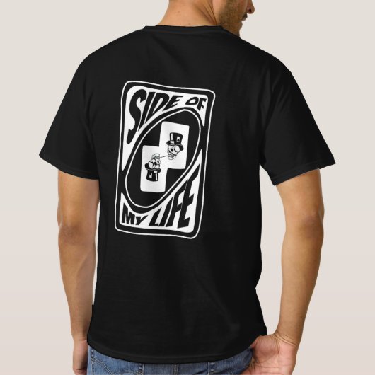 サイドオブマイライフスカルカード Tシャツ (裏面)