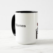 サイドカーのマグが付いている人および女性のオートバイ マグカップ (正面左)