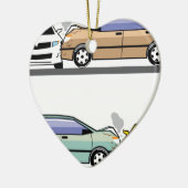 サイドカーの衝突 セラミックオーナメント (左)