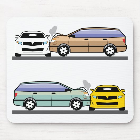 サイドカーの衝突 マウスパッド (正面)