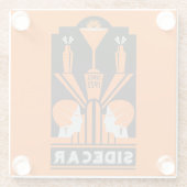 サイドカーカクテルアールデコ ガラスコースター (裏面)