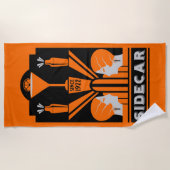 サイドカーカクテルアールデコ ビーチタオル (正面)