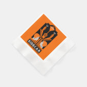 サイドカーカクテルアールデコ 縁ありカクテルナプキン (角)