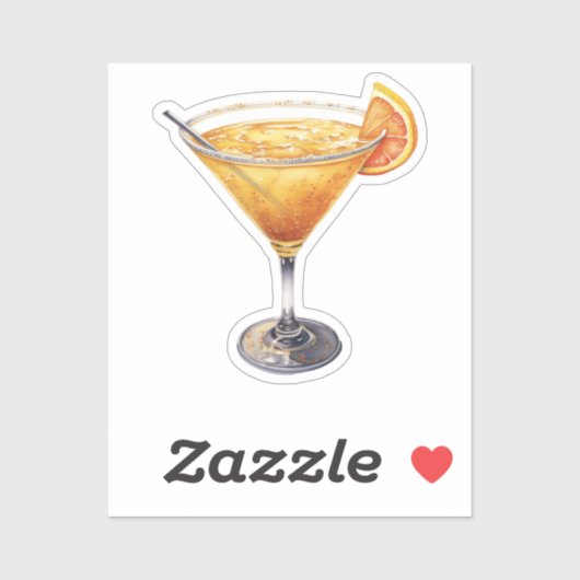 サイドカーカクテルドリンク シール (シート)