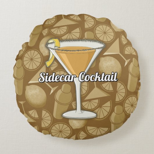 サイドカーカクテル ラウンドクッション (正面)