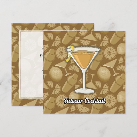 サイドカーカクテル 招待状 (正面/裏面)