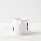 サイドカーバイカートゥーンイラストレーション エスプレッソカップ (裏面)