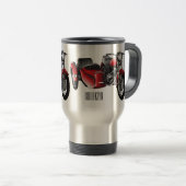 サイドカーバイカートゥーンイラストレーション トラベルマグ (正面右)