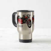 サイドカーバイカートゥーンイラストレーション トラベルマグ (正面左)