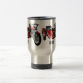 サイドカーバイカートゥーンイラストレーション トラベルマグ (中央)