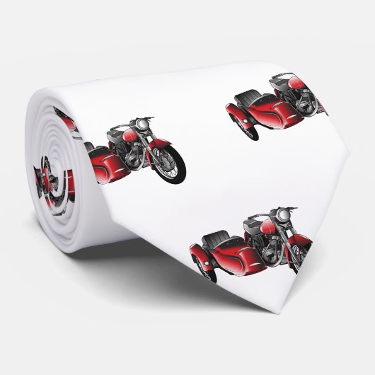 サイドカーバイカートゥーンイラストレーション ネクタイ (ロール)