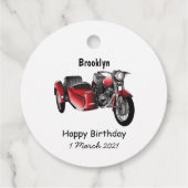 サイドカーバイカートゥーンイラストレーション フェイバータグ (裏面)