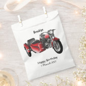 サイドカーバイカートゥーンイラストレーション フェイバーバッグ (クリップ留めされた状態)