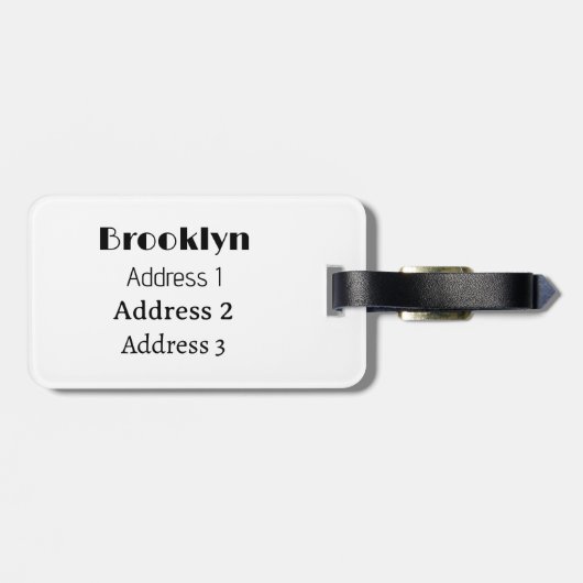 サイドカーバイカートゥーンイラストレーション ラゲッジタグ (裏面横)