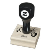 サイドカーバイカートゥーンイラストレーション ラバースタンプ (スタンプ)