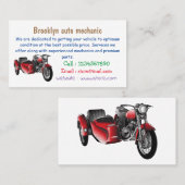 サイドカーバイカートゥーンイラストレーション 名刺 (正面/裏面)