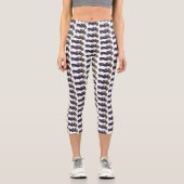 サイドカーパープルバイクイラストレーション カプリレギンス (正面)