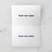 サイドカーパープルバイクイラストレーション カード (内部)